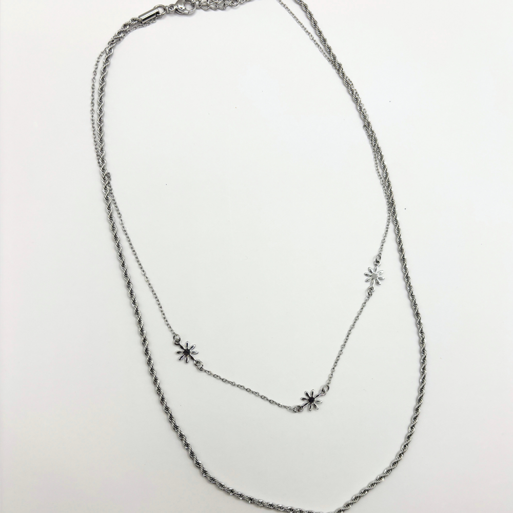 Dubbele ketting flower