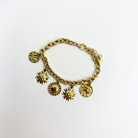 Schakelarmband met bedels