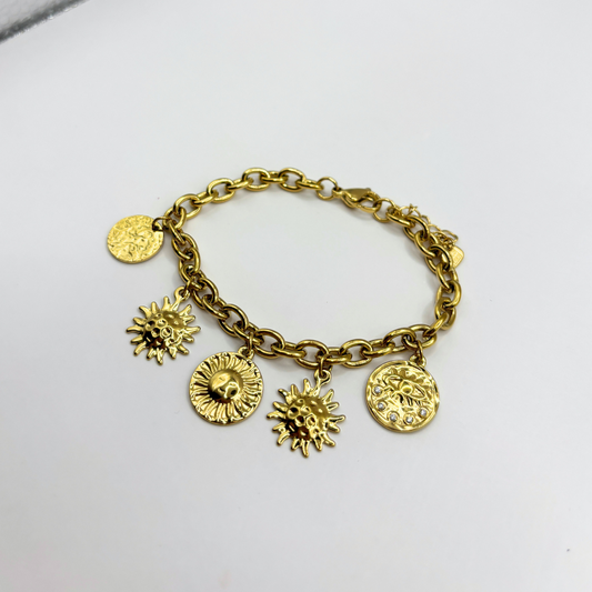 Schakelarmband met bedels