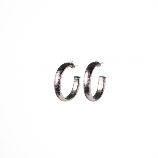 Hoops oorbellen print