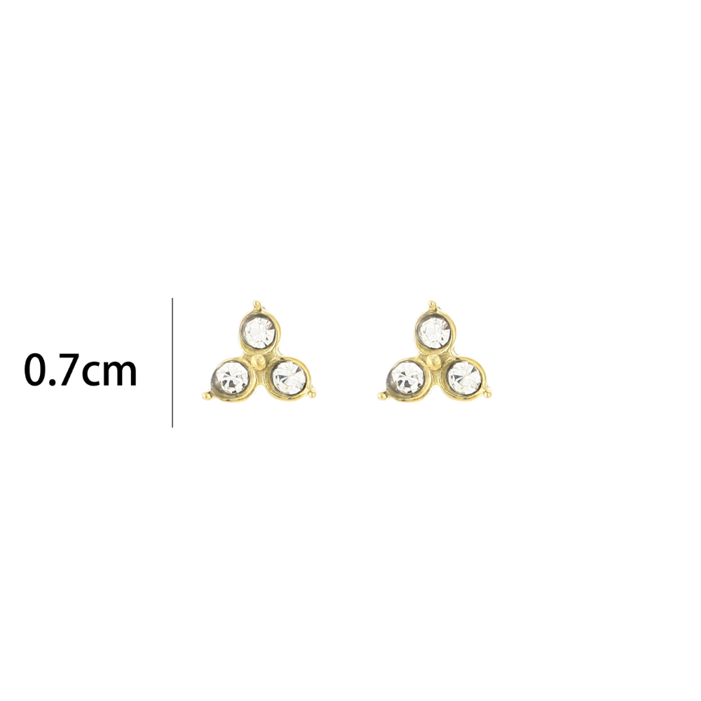 Stud oorbellen met steentjes