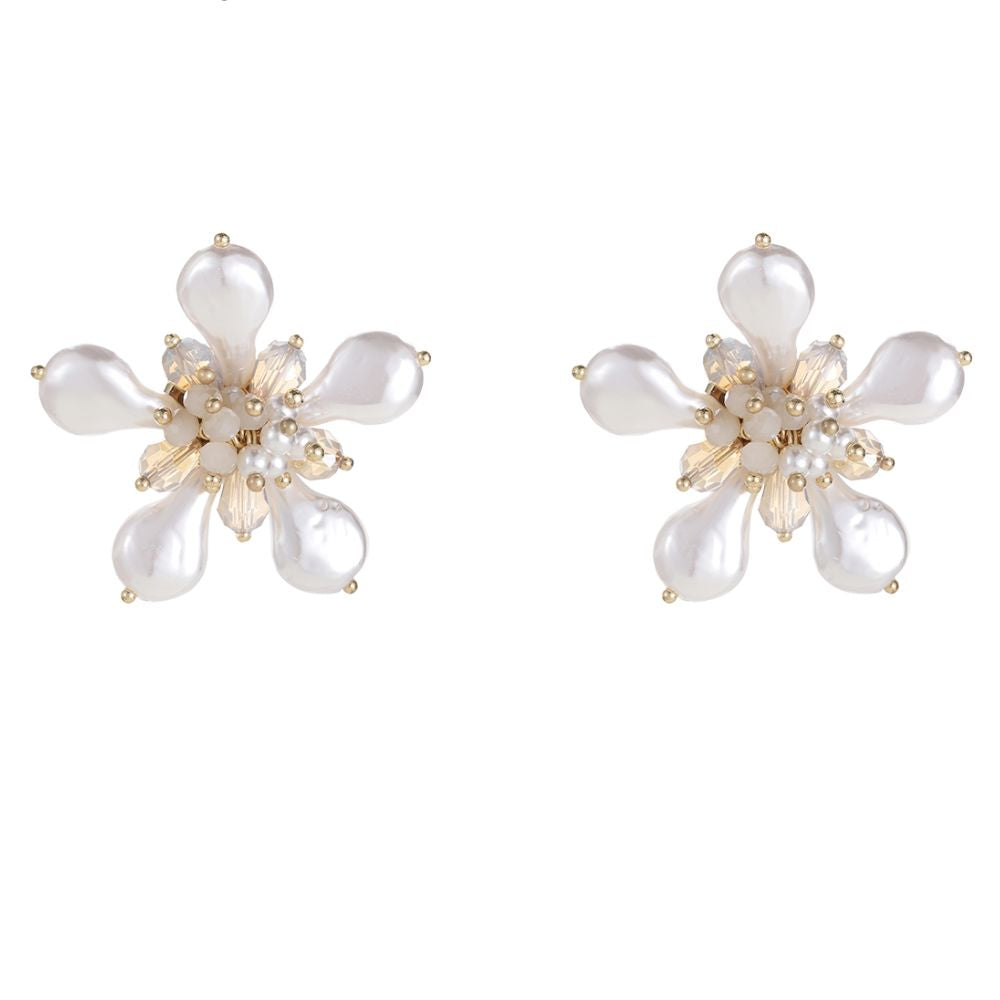 Flower statement oorbellen