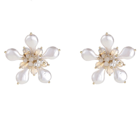 Flower statement oorbellen