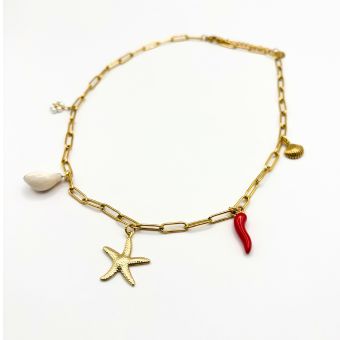 Schakelketting met bedeltjes
