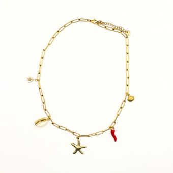 Schakelketting met bedeltjes
