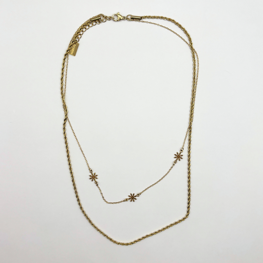Dubbele ketting flower