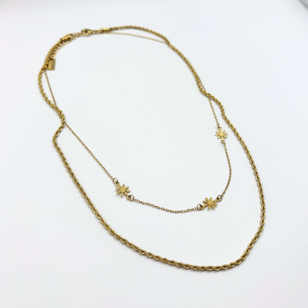 Dubbele ketting flower