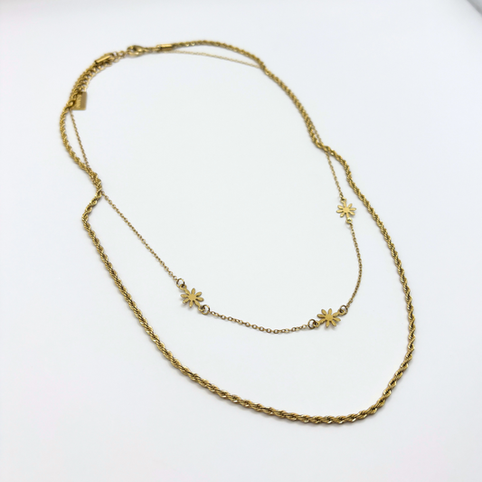 Dubbele ketting flower