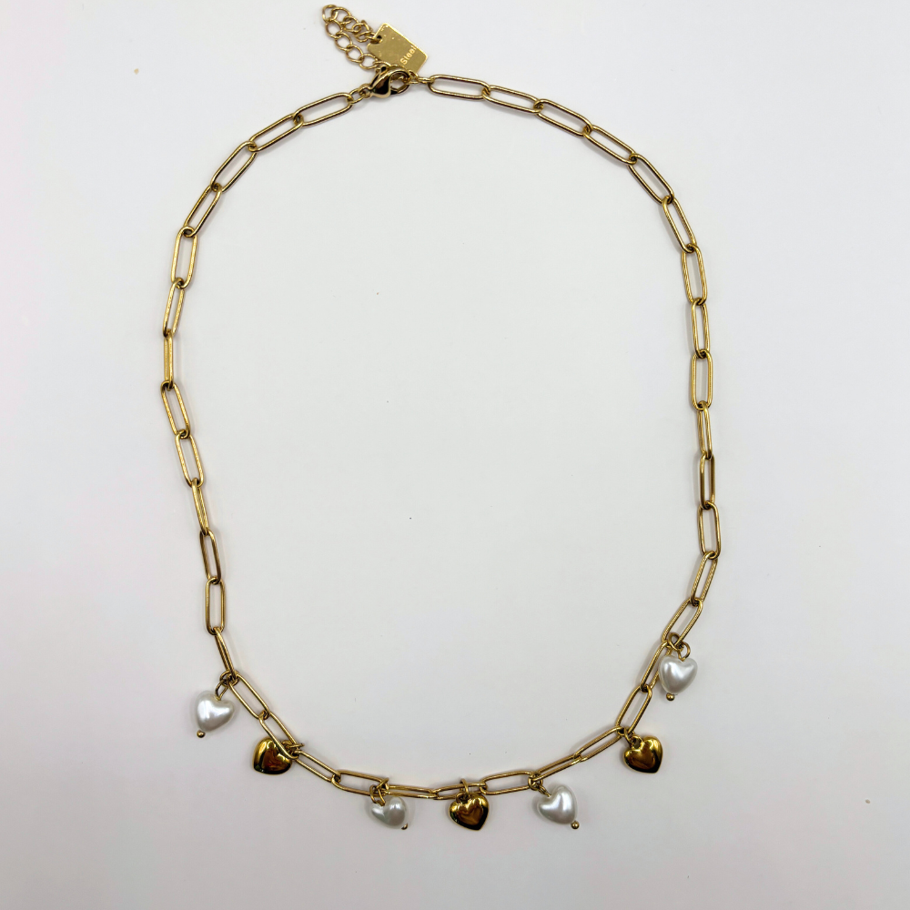 Schakelketting met imitatieparel