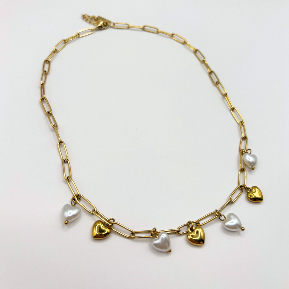Schakelketting met imitatieparel
