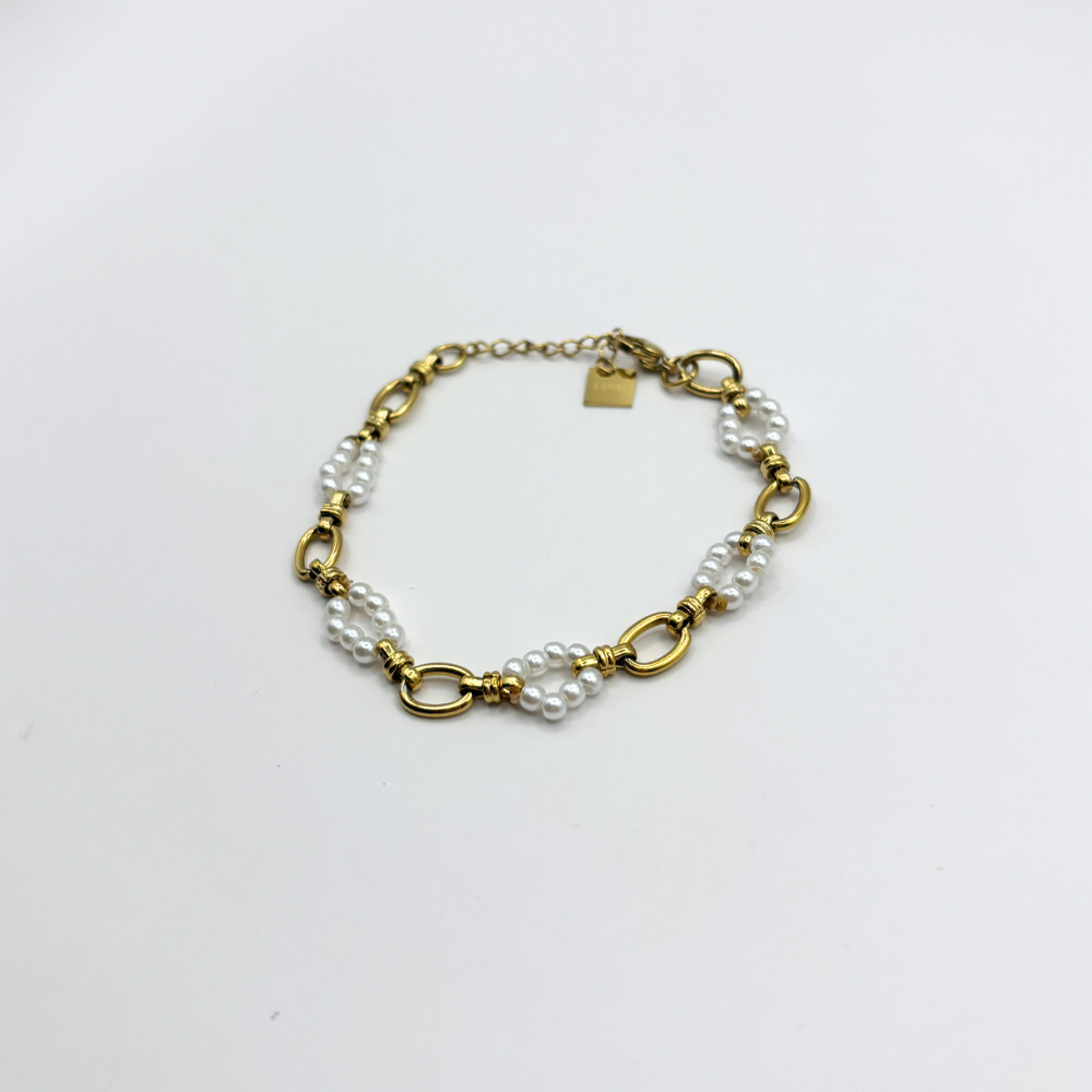 Schakelarmbandje pearls