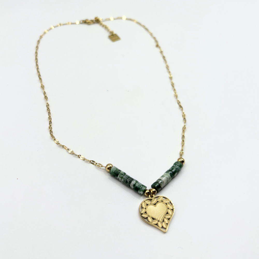 Green heart ketting