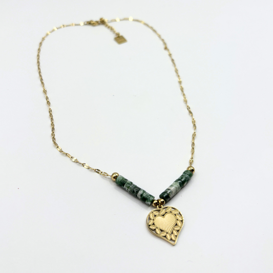 Green heart ketting