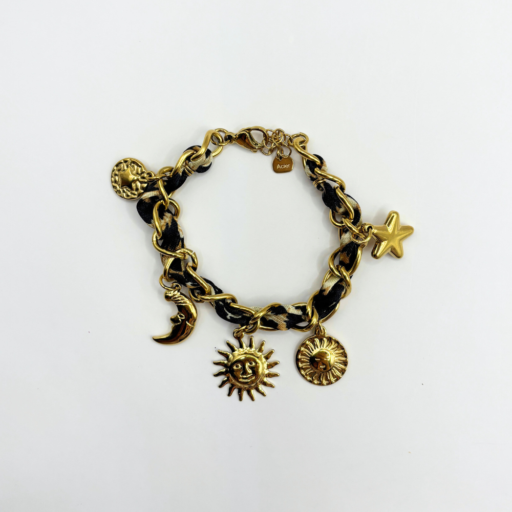 Leopard bedel armband
