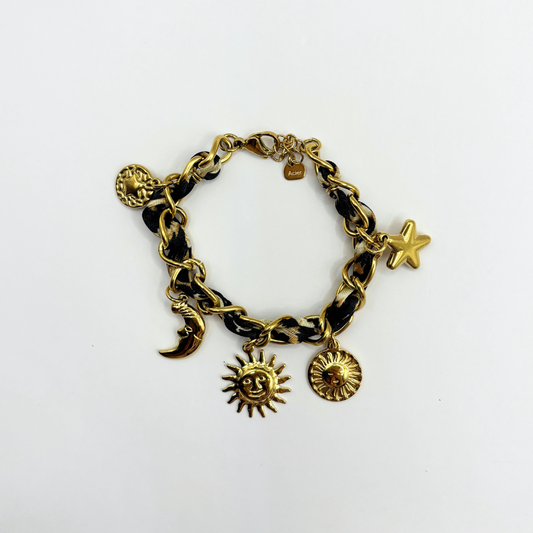 Leopard bedel armband