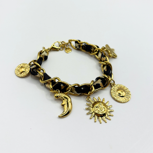 Leopard bedel armband