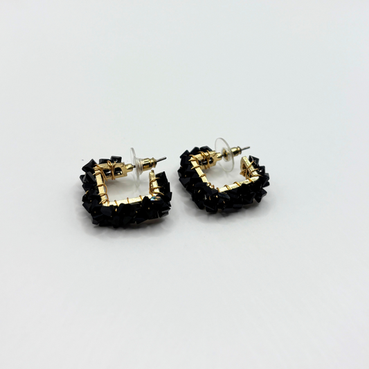 Black pearl oorbellen