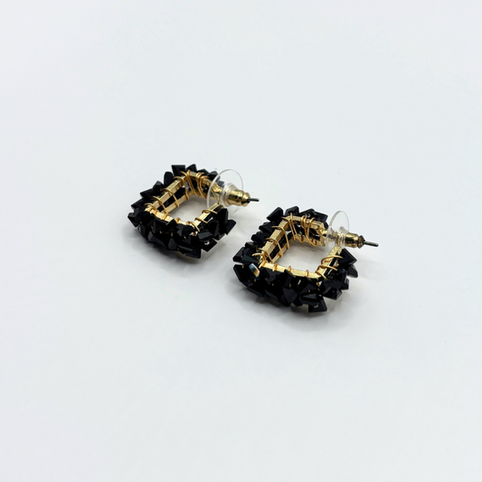 Black pearl oorbellen