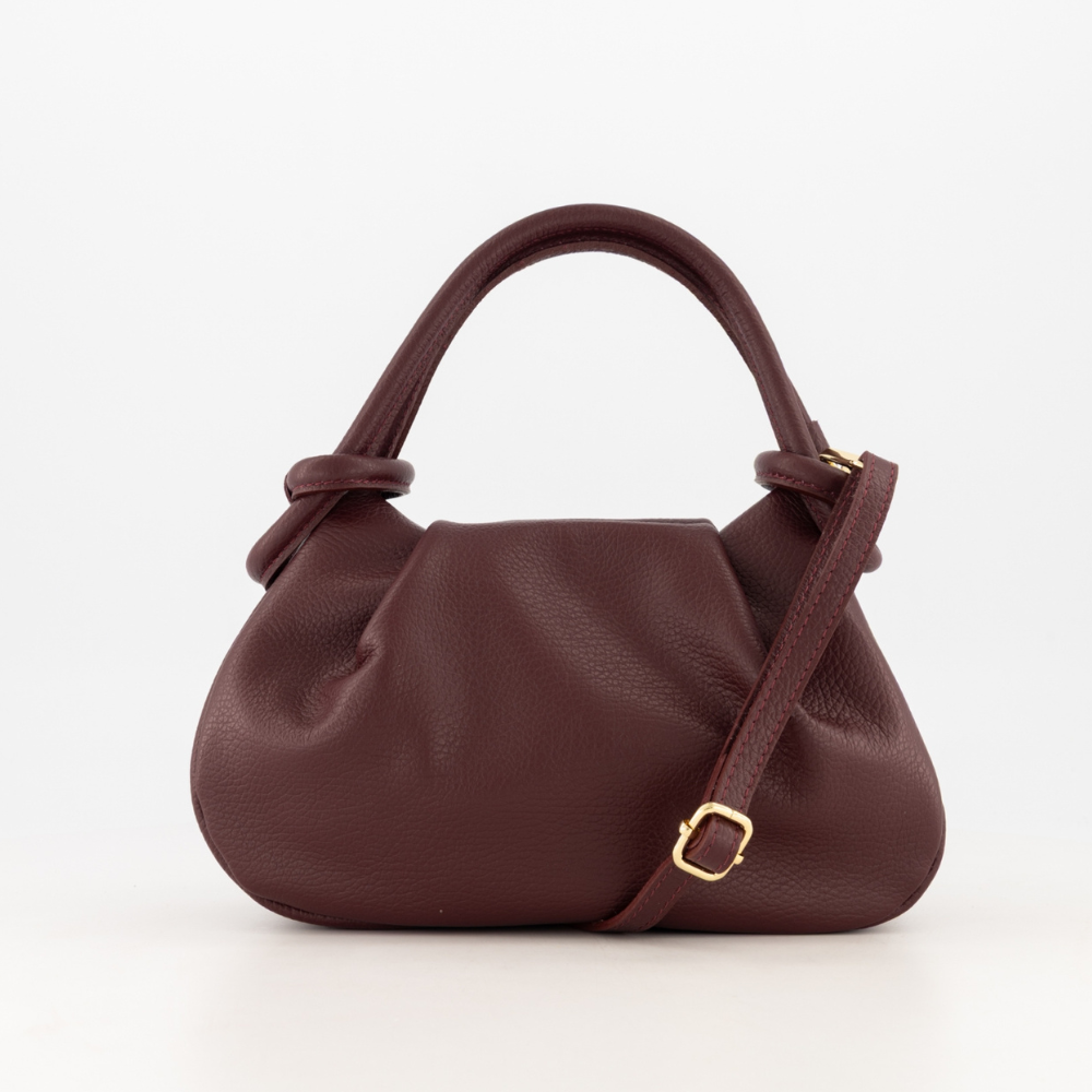 Leren tas burgundy