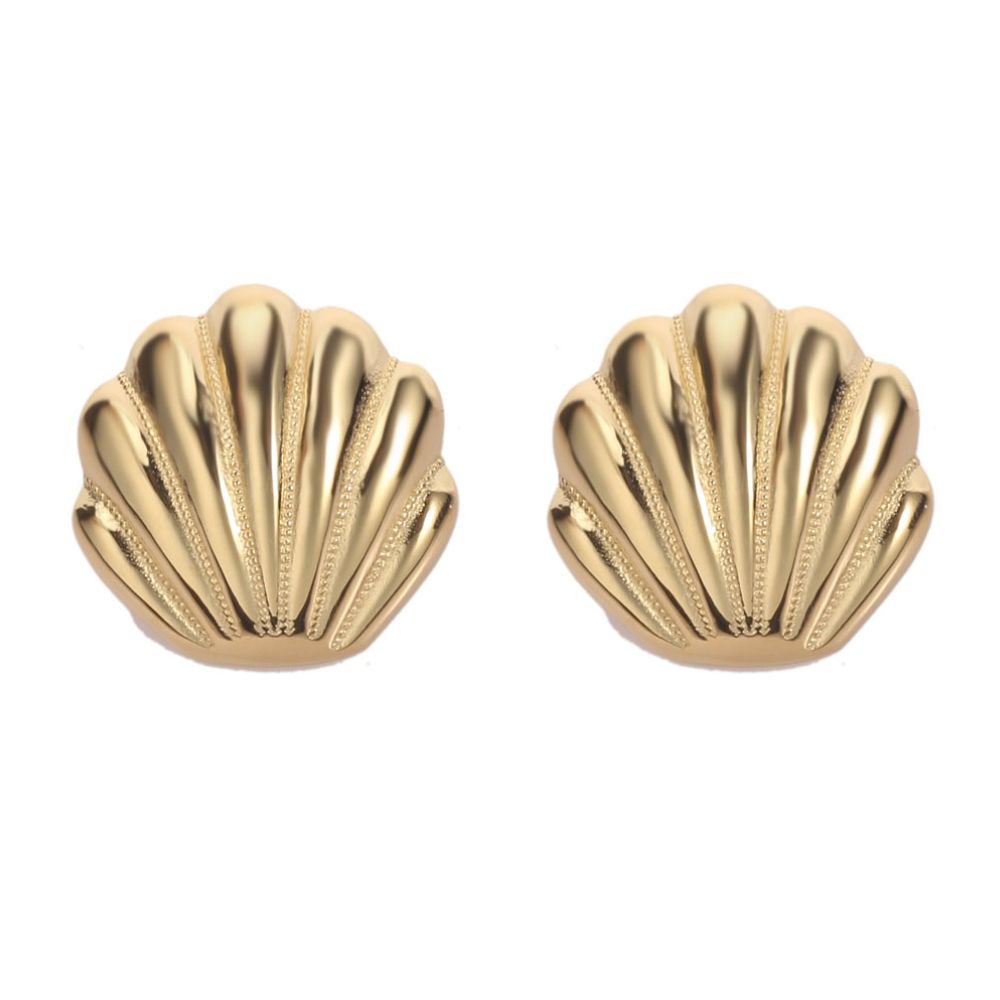 Statement shell oorbellen