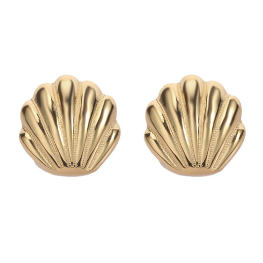 Statement shell oorbellen