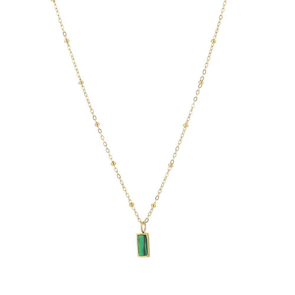 Ketting groene bedel
