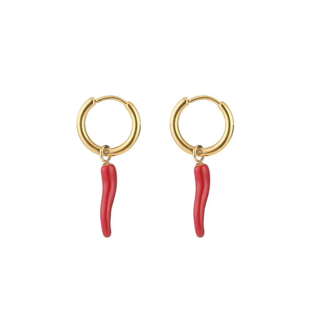 Red pepper oorbellen