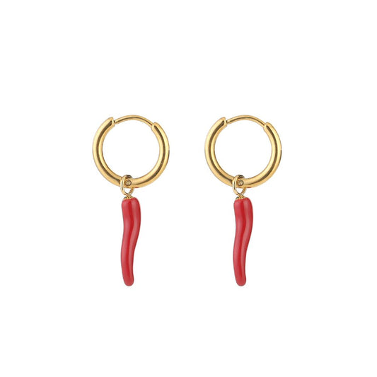 Red pepper oorbellen
