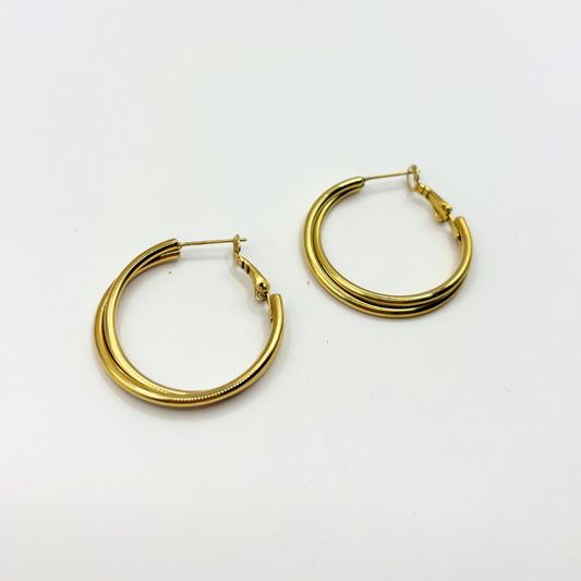 Twisted hoops oorbellen