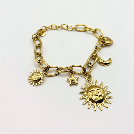 Statement armband met bedels