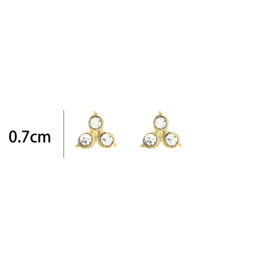 Stud oorbellen met steentjes