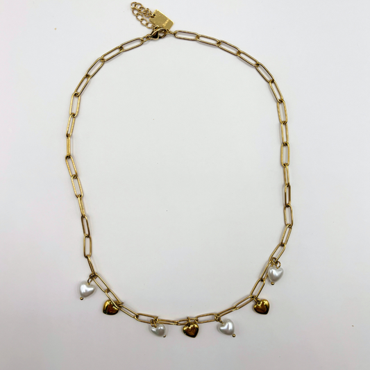Schakelketting met imitatieparel