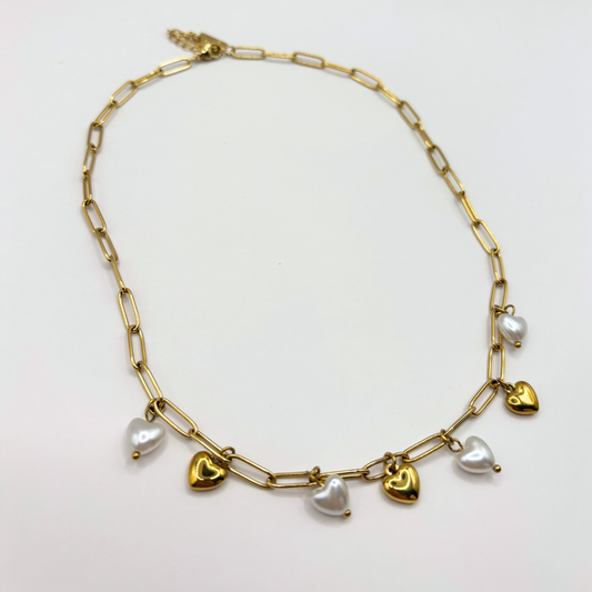 Schakelketting met imitatieparel