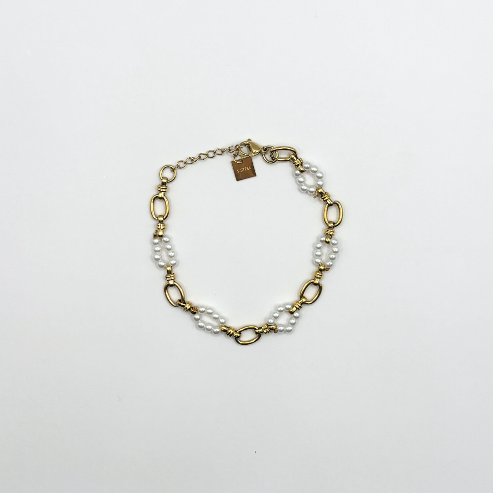 Schakelarmbandje pearls