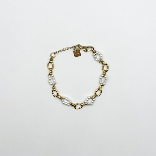 Schakelarmbandje pearls