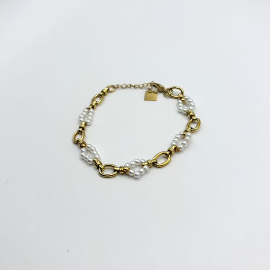Schakelarmbandje pearls