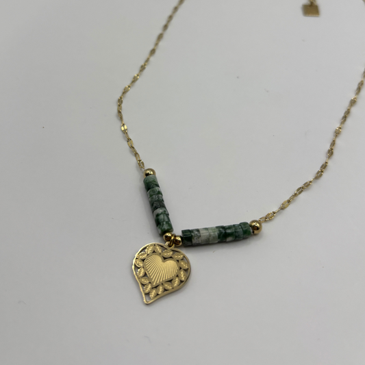 Green heart ketting