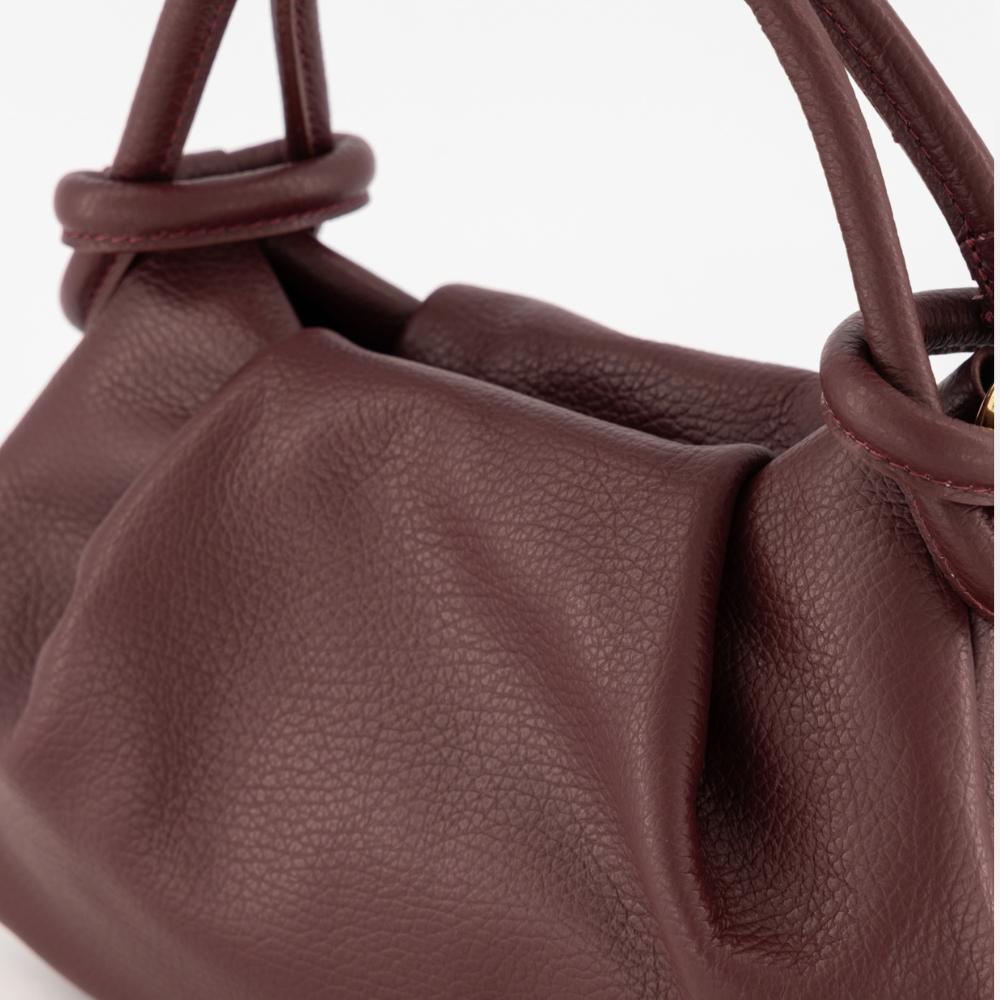 Leren tas burgundy