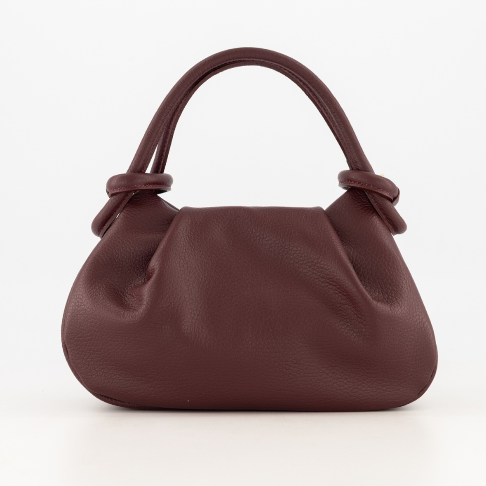 Leren tas burgundy